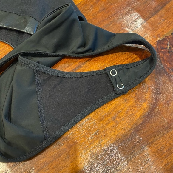 Michael Costello x REVOLVE Kofi Bodysuit Faux Leather and Mesh Size M - Picture 12 of 13